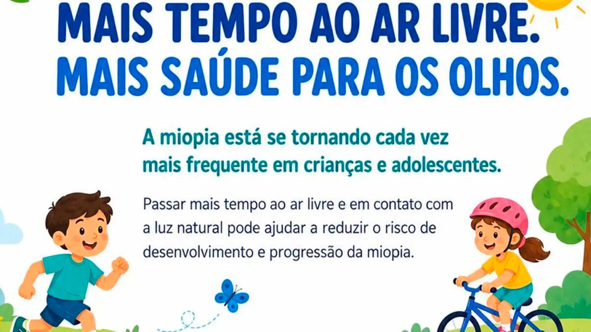 Oftalmologistas alertam para uso de telas e a miopia em crianças