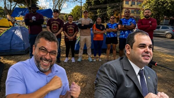 Aprovados da Segurança acampam em frente ao Governo e cobram convocação no Amazonas