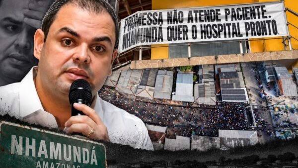 Roberto Cidade e Wilson Lima enfrentam faixas de cobrança durante passagem por Nhamundá