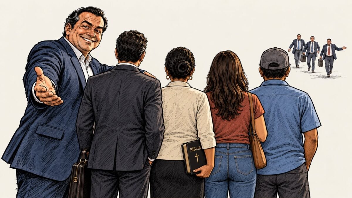 O eleitor de costas