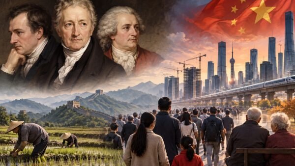 China: Malthus versus Godwin e Condorcet